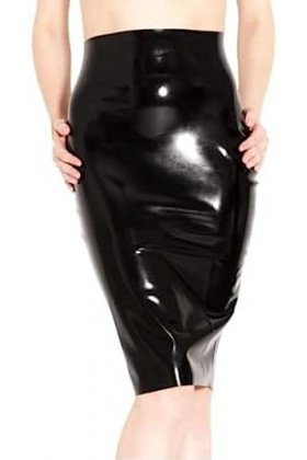 IDOBLO Jupe Latex Jupe Crayon Femme Tenue Latex,Violet,4XL