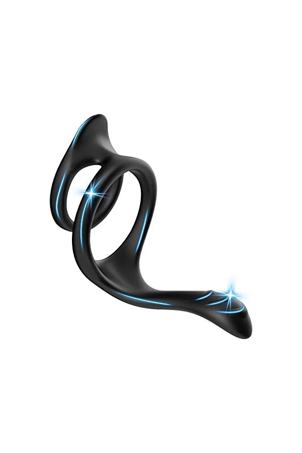 Anneau pénis Vibrant anneau vibrant pénis Rêtardemént Sîliconê Homme Durable pour plaisir homme anneau vibrant CöcĶring pé