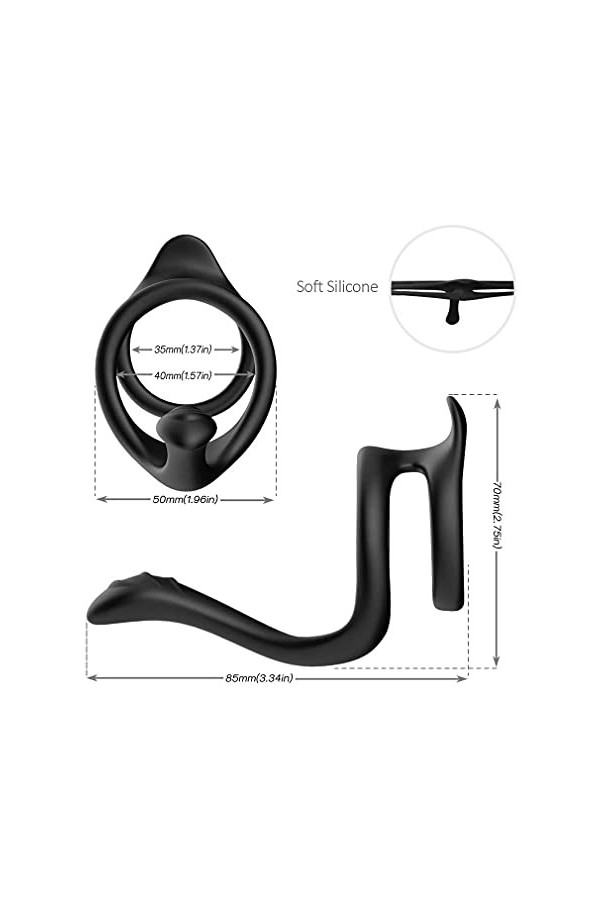 Contrôler T-shirt Cọck Rịng Anneaux De Verrouillage Anneau P-ÊŇIs Pẹns Différé CöcĶring Jouet Couple Pennis Massage Silicone 