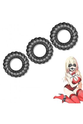 3 bagues/Ensemble en Silicone pour cóppie erótî