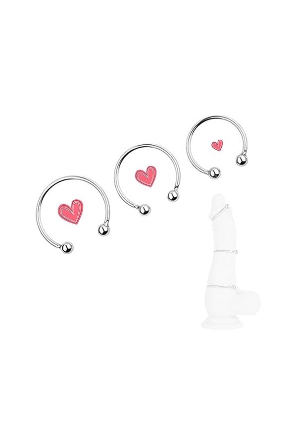 Ensemble de bagues pour couples anneaux de promesse anneaux ensemble de trois pièces en acier inoxydable renforcé anneau joue