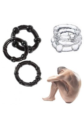 wcsaizpl Set de 6 bagues en silicone pour homme bodàgé chambre