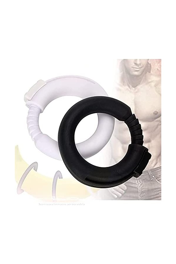 Anneau de retard en silicone, 2 pièces pour hommes