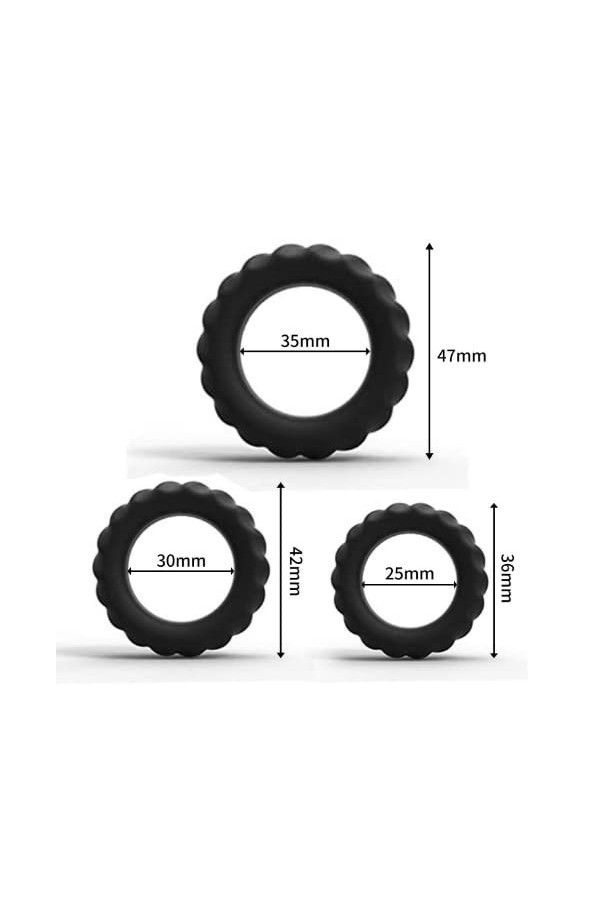 VCOOTS Anneau de Gymnastique dintérieur en Silicone, 3 Tailles 25 mm, 30 mm, 35 m - 9