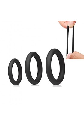 Bague Simple Anneau de Verrouillage en Silicone Souple（3 pièces）