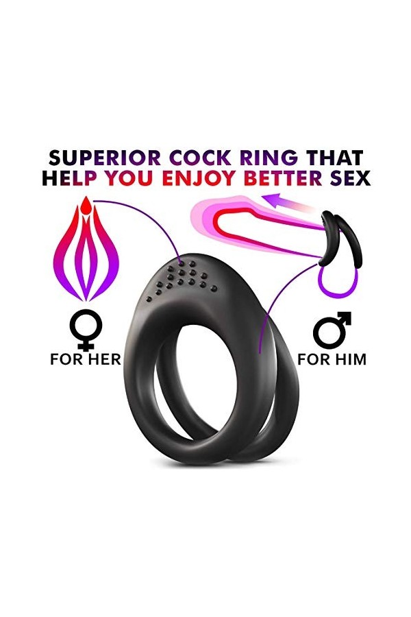 XaiPliung Anneau élastique en Silicone - Anneau de Retard pour Hommes de qualité supérieure