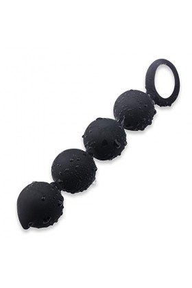 Noir Silicone pl-ú-g Jouet Couple Fournitures avec anneaux de traction