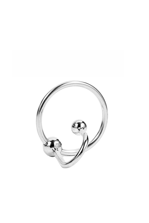 MelBiz Anneau en Acier Inoxydable avec Crochet Solide, Anneau de Verrouillage pour Hommes 40 mm