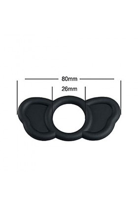 HUNTVE Anneau en Silicone pour Hommes Anneau de Retard Amusant Noir 