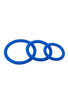 XaiYimee 3pcs/Anneaux pour Homme Couples，Plus Dur et Plus Fort Blau