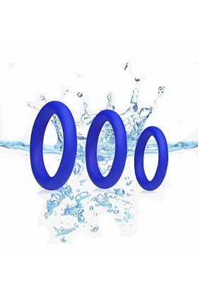 XaiYimee 3pcs/Anneaux pour Homme Couples，Plus Dur et Plus Fort Blau