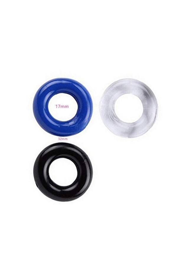 6 Pièces Anneau de silicone mâle Cordon de sperme Male Delay Lock