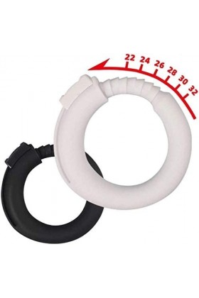 Lot de 2 jouets en silicone réglables avec anneau élastique, noir et blanc, 2 pièces