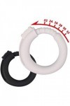 Lot de 2 jouets en silicone réglables avec anneau élastique, noir et blanc, 2 pièces