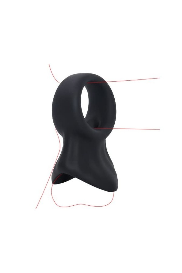 VCOOTS Anneau de Verrouillage en Silicone Extensible Doux et Confortable pour Homme Noir -35