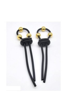 2pcs Anneau de Noeud en Caoutchouc pour Homme Bague de Verrouillage（Noir）