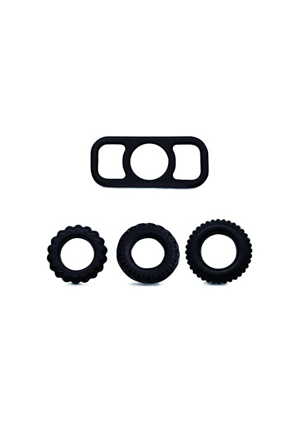 RianGor Lot de 4 Anneaux de Retard pour Homme