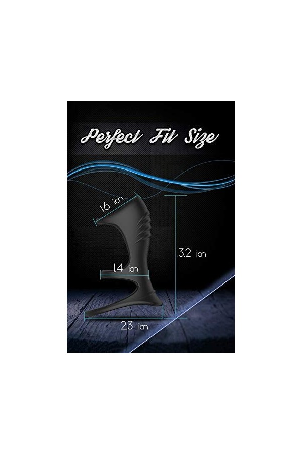 Nouveau Design Anneau de Fixation en Silicone Noir à Double Anneau pour Homme GB3