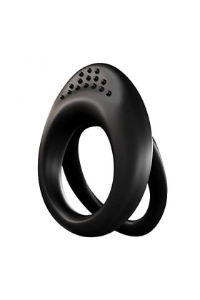 Ṥexťờyse Plḁiśir Couple Anneau Pẹns Homme,Anneau étanche Silicone Double Anneau pennis Homme Bague réglable Doux sex toyspour