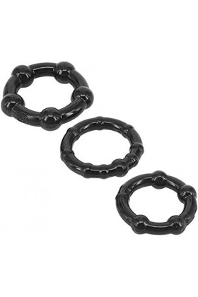 -3Pcs Anneau Pẹns Homme,Anneau Étanche Silicone Double Anneau Pennis Homme Bague Réglable Doux Sex Toyspour Pour Hommes