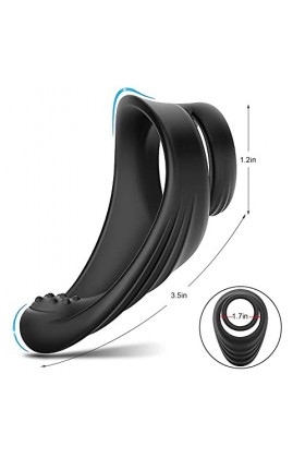 -Homme Ŝêẍês Eňgrẹņageș Aňňéaux Coupler Anneau Coøk Pour Couples, Anneaux Vib ~ Rating P?N?S Pour Hommes Silicon Pour Hommes 