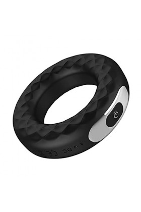 -Anneau M-Asseur Télécommande Anneau Vibrant PéNis,Vibrateur Anneau Avec 10 Vibration Pour Homme Avec Érection,Double Anneau