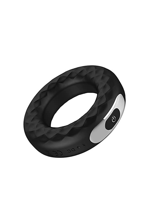 -Anneau M-Asseur Télécommande Anneau Vibrant PéNis,Vibrateur Anneau Avec 10 Vibration Pour Homme Avec Érection,Double Anneau
