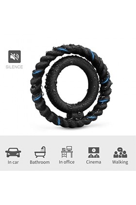 -Double Anneau de P-Ê?Is En Silicone Couple 9 Vitesses T-Shirt Vibrant Cli-Toris Anneau de Massage Charge Usb Étanche, Anneau