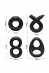 Anneau en Forme de Huit en Silicone Liquide Anneau de Retard pour Hommes Anneau Complexe de circoncision Ensemble de Quatre 