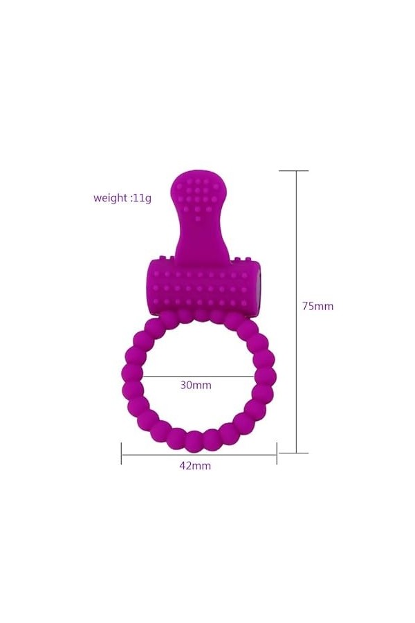 Anneau de Massage Vibrant Sîliconê Durable pour Homme