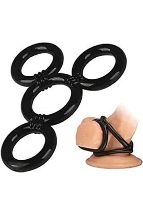 Set Anneaux pénis,Penise pour homme silicone Anneaux péniens T-Shirt Exercice Retardé anneaux de pénis et de testicule