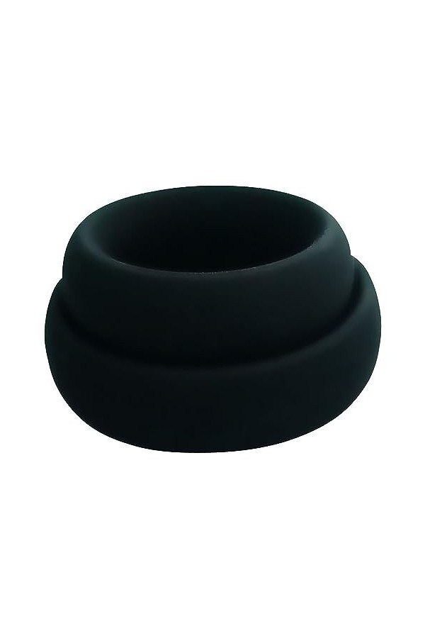 Masseur à anneau, paire, noir, silicone, imperméable