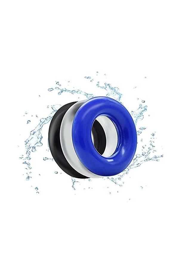 XaiYimee 3pcs Bague de Retard Bicolore Anneau Pẹnnis pour Hommes