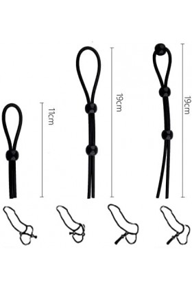 MeHam 7 pièces de Taille différente pour Hommes avec Anneau de Pression Noir élastique Booster Strap