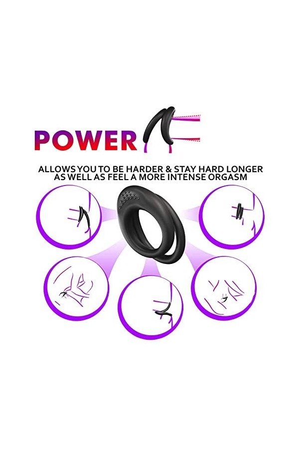 Classoo Adapté Anneau P-ÊŇIs Pẹns Silicone Homme Pennis Engrenages Retard Différé Massage Silicone pour Coupler T-Shirt -U1