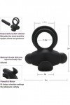 Sex Ring Anneau de coq vibrant en Silicone anneau de pénis rechargeable étanche jouet de sexe vibrateur pour homme ou Couples