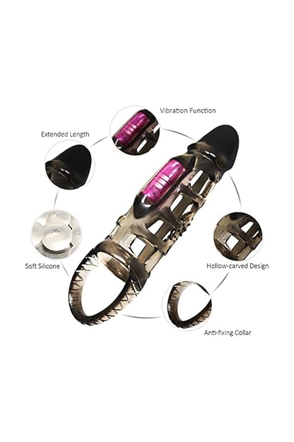 Plus Durable Vibrant Anneau Penien Vibrante Homme Anneau Vibrant P-Ê?is En Silicone Vibrant Cli-Toris Anneau De Massage Charg