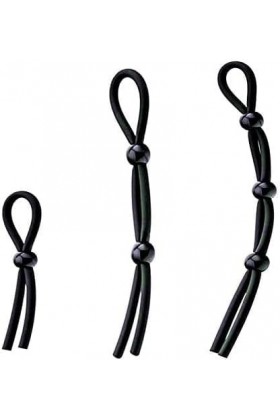 MOLUCI Bagues en Silicone réglables Bagues à retardement pour Hommes Lot de 7