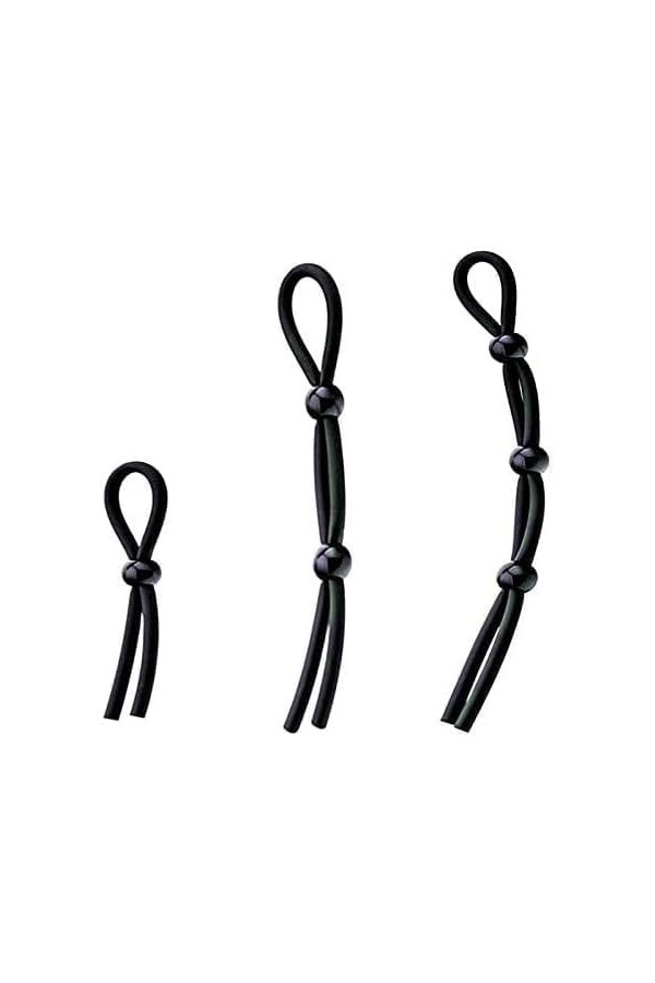 MOLUCI Bagues en Silicone réglables Bagues à retardement pour Hommes Lot de 7