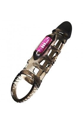 WJE Anneau Vibrant Double Annｅau Vîbrant Pｅnis Pour Couple Homme Pｅnien Rｅtardatｅur Vibromassｅur Annｅau Masculin Massｅur Annｅ