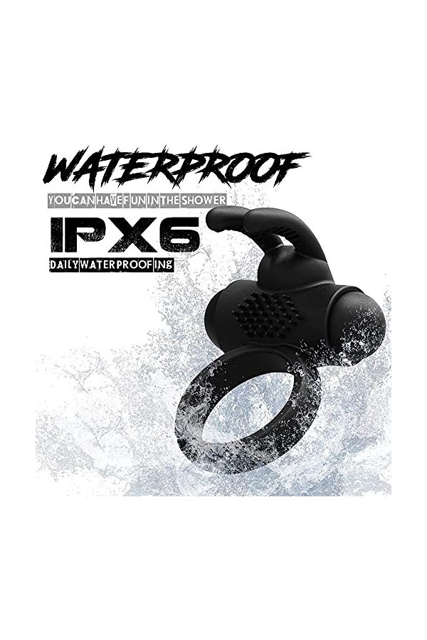 Anneau de P-Ê?Is En Silicone Premium Vitesses T-Shirt Vibrant Cli-Toris Anneau de Massage Charge Usb Étanche,Adapté Pour Un C