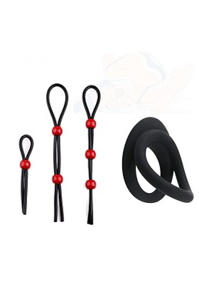 JUMOK Male Silicone C.o.CK Fitness Ring Mạșșage Drive Corde dexercice en Silicone pour Couple