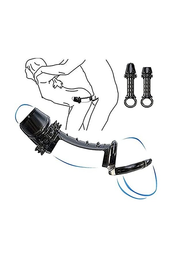 Anneau en Silicone, Anneau en Silicone Spirale mâle de 2 pour Hommes