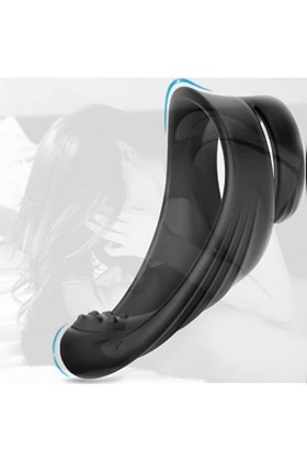 sensensen Anneau en Silicone Ignifuge prolongé pour Hommes - Anneau Noir