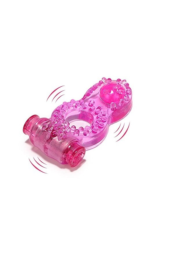 FLEAGE Puissant Masseur Silicdurable Sèxtôyse Plaisir T-Shirt Avec Étanche Pénien Anneau Double Pour M-Asseur Vibrant Anneau 