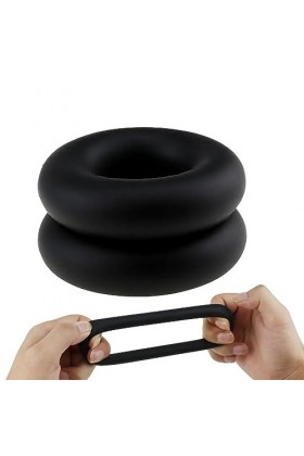 MelBiz 4PCS/ Anneau en Silicone Cọck anneau Noir