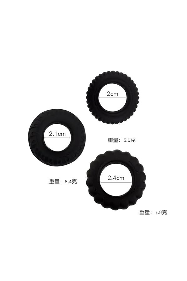 Anneaux de Massage pour Hommes Super Male Silicone Elastic Rings 4PCS