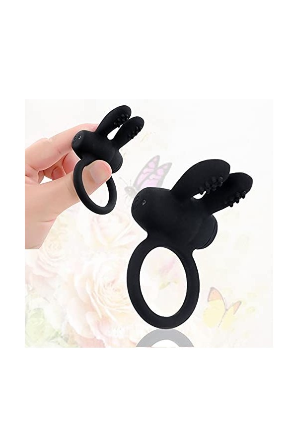 XaiYimee Anneau en Silicone Lapin avec Taille élastique pour la Mise en Valeur du Corps, pour Les Hommes ou Les Couples.