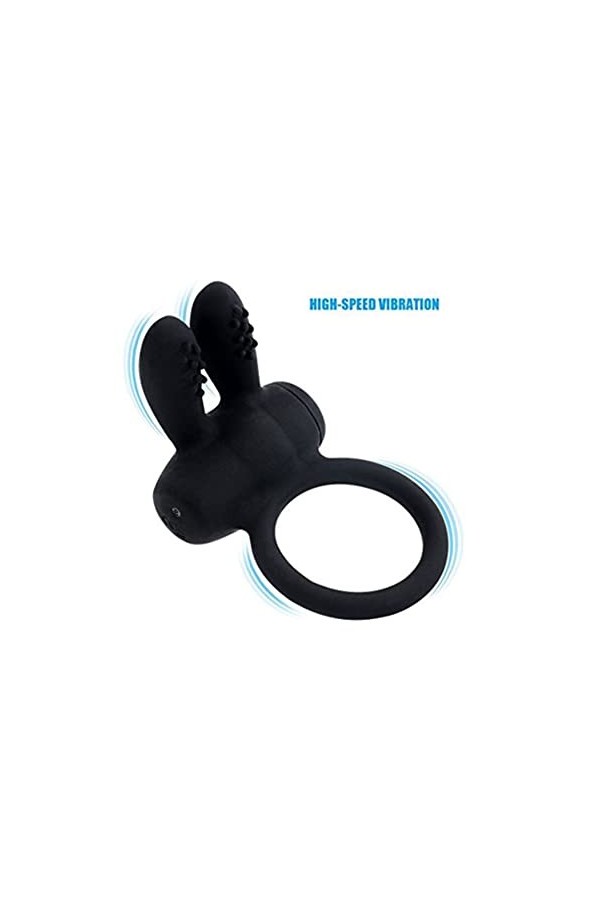 XaiYimee Anneau en Silicone Lapin avec Taille élastique pour la Mise en Valeur du Corps, pour Les Hommes ou Les Couples.