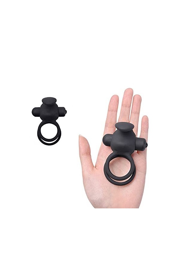 Bague dextension de contrôle des Vibrations en Silicone à Double Anneau, Double Extension, Flexible, Plus Longue et Plus rés